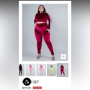 Milano Di Rouge burgundy Nuski set, size XL